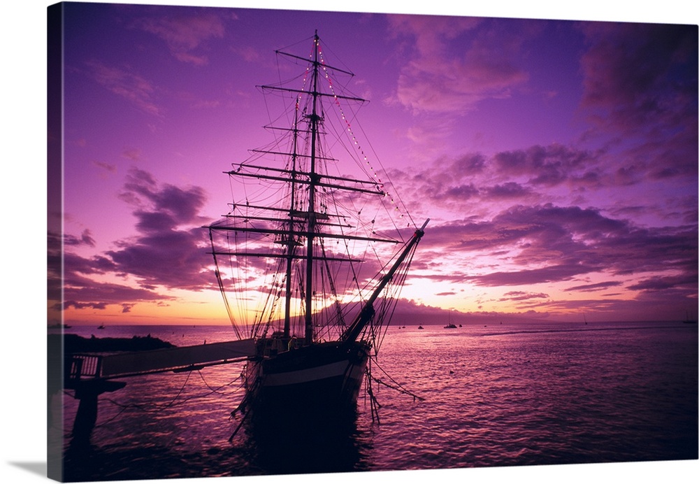 A Ship In Harbor Canvas Wall Art