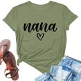thumbnail image 4 of Delayuji Shirts for Women Shirt Heart Printed Casual Short Sleeve Tee Top Green S Polyester,Spandex Short Sleeve Shirts for Women, 4 of 5