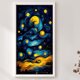 thumbnail image 1 of Cuadros Decorativos Hilo de bordar Full Eco-cotton 11CT Impreso Night Sky Punto de Cruz 35x60cm Wdftyju embutido en tela, 1 of 9