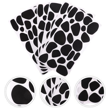 FRCOLOR  10 Sheets Black Felt Circles Adhesive Dots Stickers