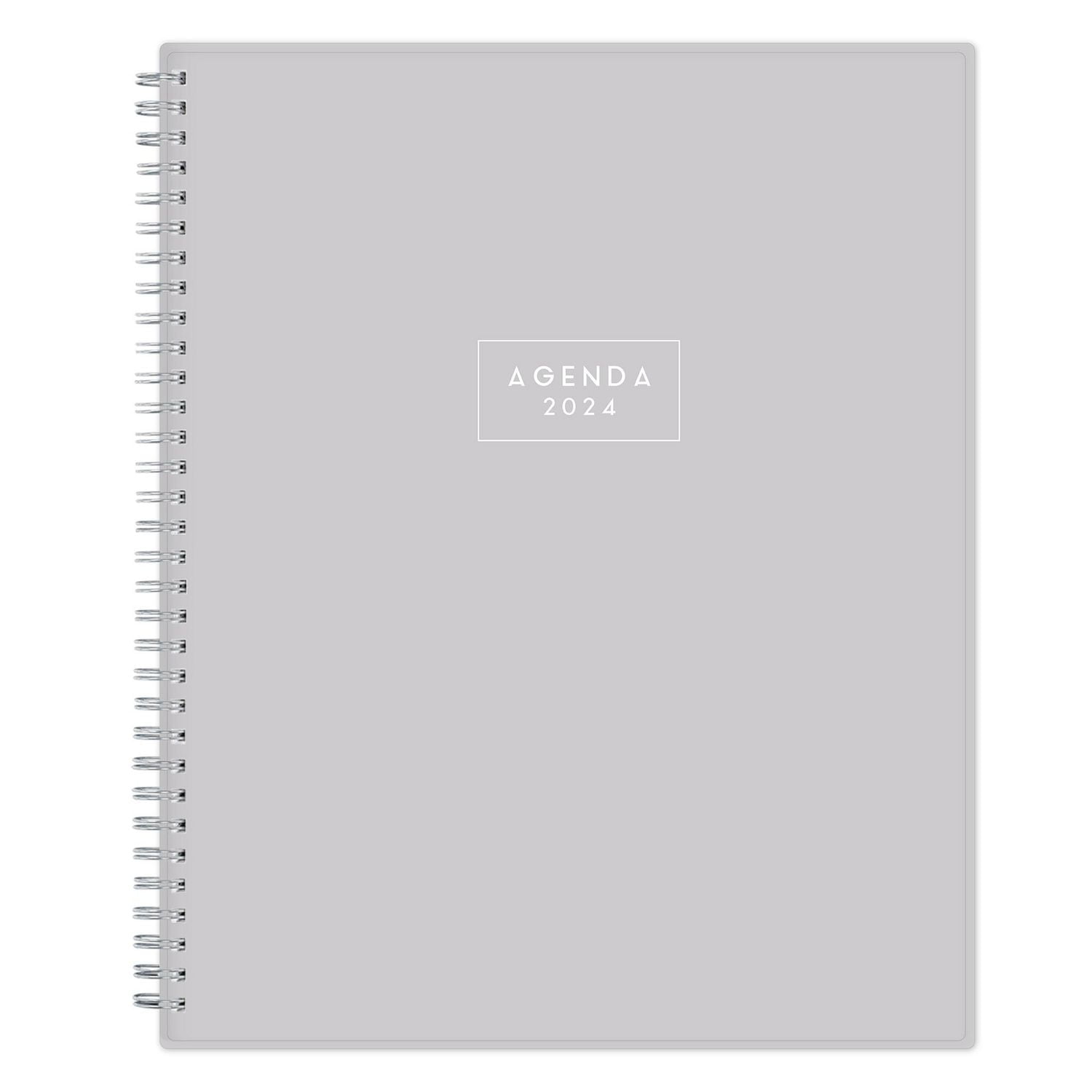 Agenda hebdomadaire/mensuel 2024, 8,5 po x 11 po, Blue Sky, Gris