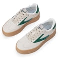thumbnail image 4 of LUCKY STEP Womens Suede Thick Sole Sneakers Retro Rubber Fashion Casual Shoes,Grey&Green, 4 of 7