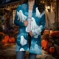 thumbnail image 6 of Hessimy Women's Lightweight Halloween Cardigans Casual Loose Long Sleeve Vintage Fall Cardigan Jackets(Blue,XL), 6 of 9
