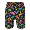 thumbnail image 3 of Balery Colorful Geometric Dog Traje de Baño Estilo Hawaiano para Hombre, Shorts de Secado Rápido con Bolsillos-X-Large, 3 of 6