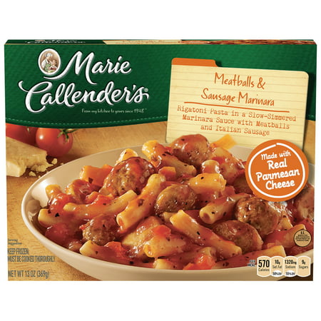 Marie Callender's Frozen Dinner, Meatballs & Sausage ...