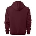 thumbnail image 5 of Lorytime Men's Hoodies Oversized Solid Sweatshirt Buttom Long Sleeve Drawstring Pullover with Pocket Tops Red 2XL, 5 of 5