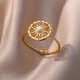 thumbnail image 1 of Anillos de piedra de ópalo de acero inoxidable para mujer, chapado en oro, sol, estrella, boda, pareja, anillo ajustable, joyería estética, envío gratis, 1 of 4