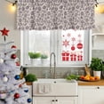 thumbnail image 5 of Purple Floral Curtain Valances for Windows, Kitchen Valance Window Treatments Panel 2 Pack, Spring Plants Flowers Vintage Rustic Rod Pocket Short Curtains for Bathroom Bedroom 60 x 18 Inch, 5 of 8