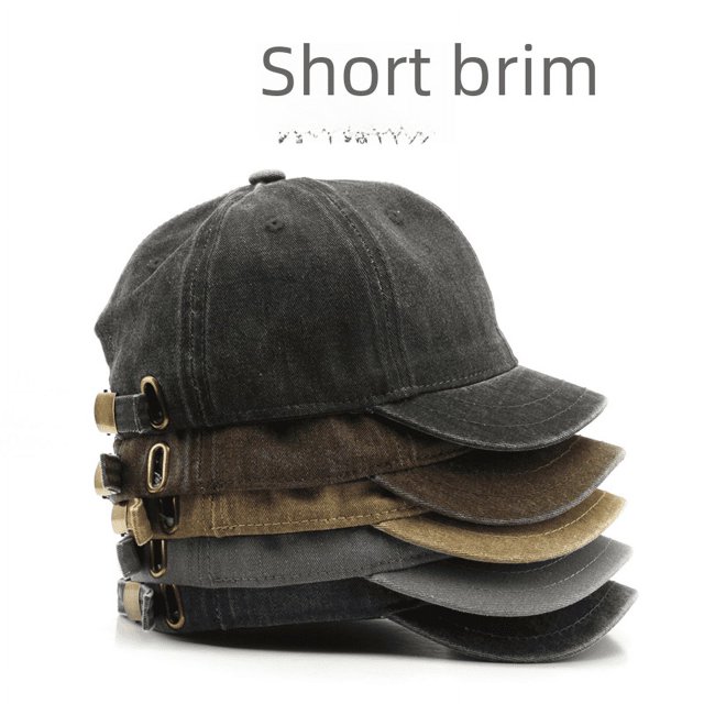 Gorra de béisbol de ala corta con luz de color sólido y personalidad callejera de estilo japonés para hombres, gorra con visera para deportes al aire libre y protección solar para mujeres
