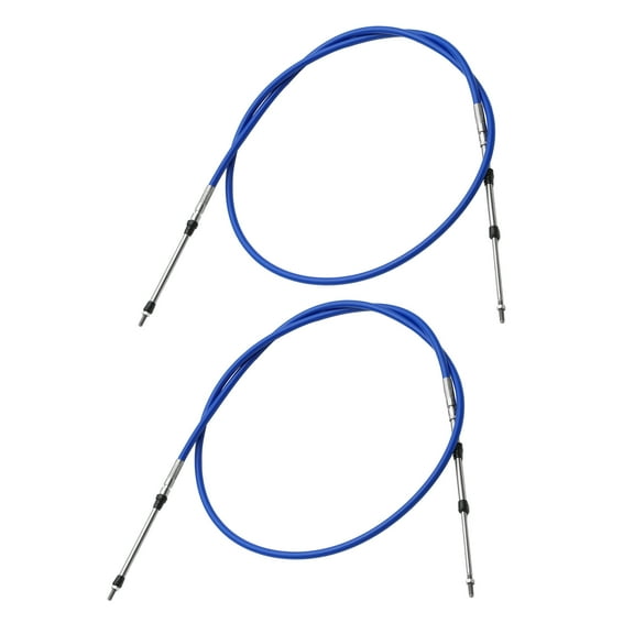 Unique Bargains 2pcs 6ft 1.8 Meter 71inch Marine Throttle Shift Remote Control Box Cable for Outboard Engine Boat