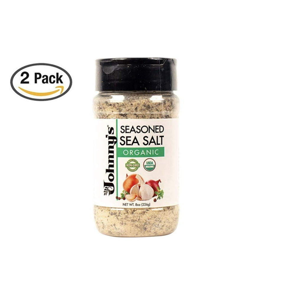 Johnnys Organic Seasoned Sea Salt (1 Pack) (2 Pack)