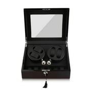 Quiet Automatic Rotation 4+6 Watch Winder Case Display Box Luxury Storage Holder Organizer Case Perfect Gift