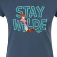 thumbnail image 3 of Zootopia 2 - Nick The Fox Stay Wilde - Juniors Fitted Short Sleeve Graphic T-Shirt, 3 of 5