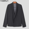 thumbnail image 3 of INCERUN, moda de otoño, camisetas de manga larga para hombre, camisas con estampado de puntos, ropa de calle para hombre, camiseta informal, camiseta de gran tamaño S-5XL, 3 of 5