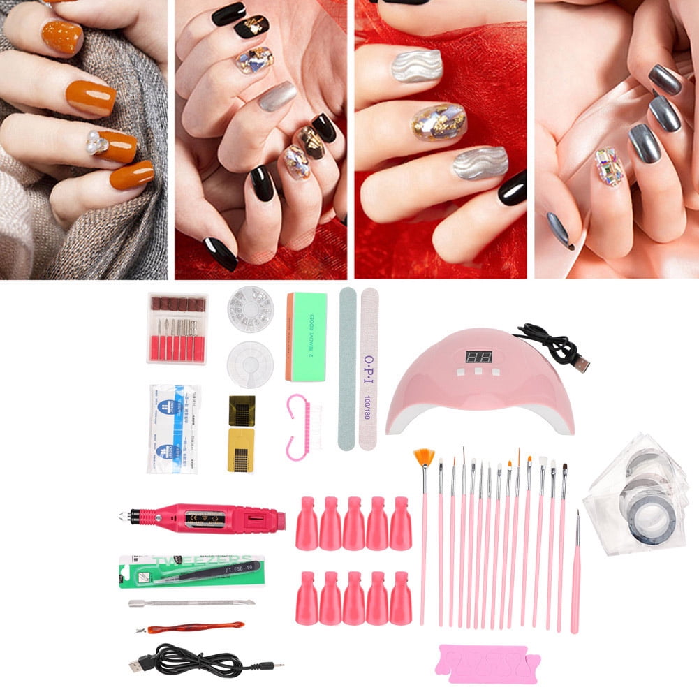 Suodoka Professional 54W Nail Art Tool Kit with UV LED Manicure Light, High-Speed Nail Drill, and Essential Gel Polish Set (22.0 x 19.0 x 17.0 inches / 55.8 x 48.2 x 43.1 cm)