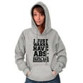 thumbnail image 3 of Want Abs Funny Working Out Cardio Gym Unisex Plus Fleece Graphic Hoodie Brisco Brands 3X, 3 of 5