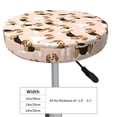 thumbnail image 2 of Beagle Dog On Brown Round Bar Stool Seat Covers, Elastic Round Chair Cover Stool Seat Slipcover Bar Stool Cushions Round Pad for 12-14 inch, 2 of 5