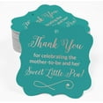 thumbnail image 2 of Inkdotpot Pack Of 50 Real Rose Gold Foil Bracket Shape Paper Tags Thank You For Celebrating The Mother To Be Baby Shower Favor Hang Tags, 2 of 7