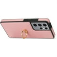 thumbnail image 3 of Allytech Galaxy S21 Ultra Case Cover Wallet, S21 Ultra Case, PU Leather with Ring Holder Stand Protective Shockproof Slim Fit Shell Phone Case Cover for Samsung Galaxy S21 Ultra - Pink, 3 of 5
