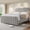 Light Gray New, variant on Kojooin Metal Velvet Bed Frame with Nailhead Trim, Tall Headboard and Footboard with Strong Wooden Slats Support