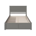 thumbnail image 3 of Leo & Lacey Twin Platform Bed with Footboard and 2 Urban Bed Drawers in Gray, 3 of 5