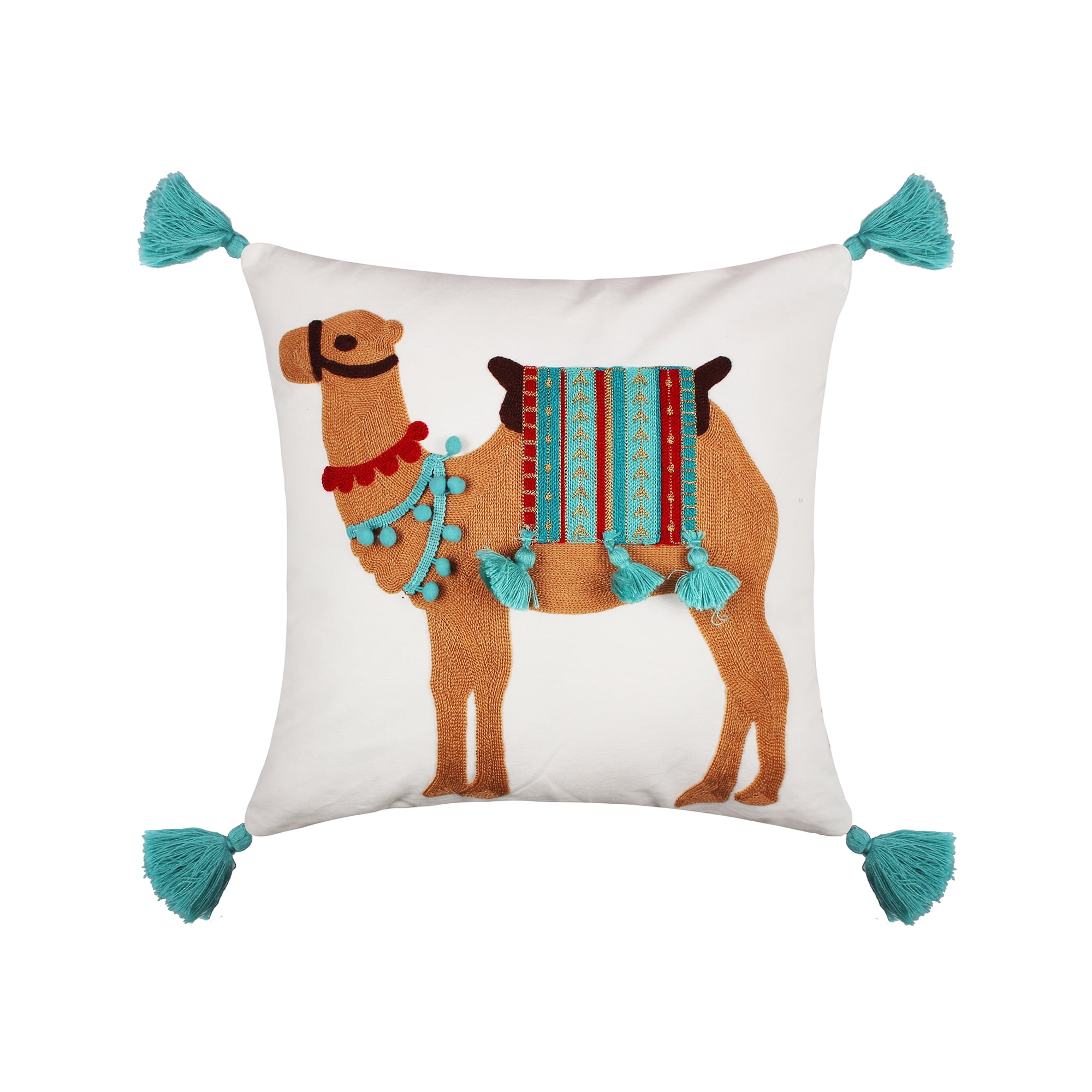 camel colored throw pillows