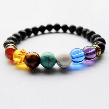 - Black Volcanic Lava Stone Chakra Natural Healing Prayer Remedy Stone Bracelet