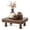 Dark Acacia, variant on Wood Riser with Beaded: Pedestal Stand for Rustic Home Decor