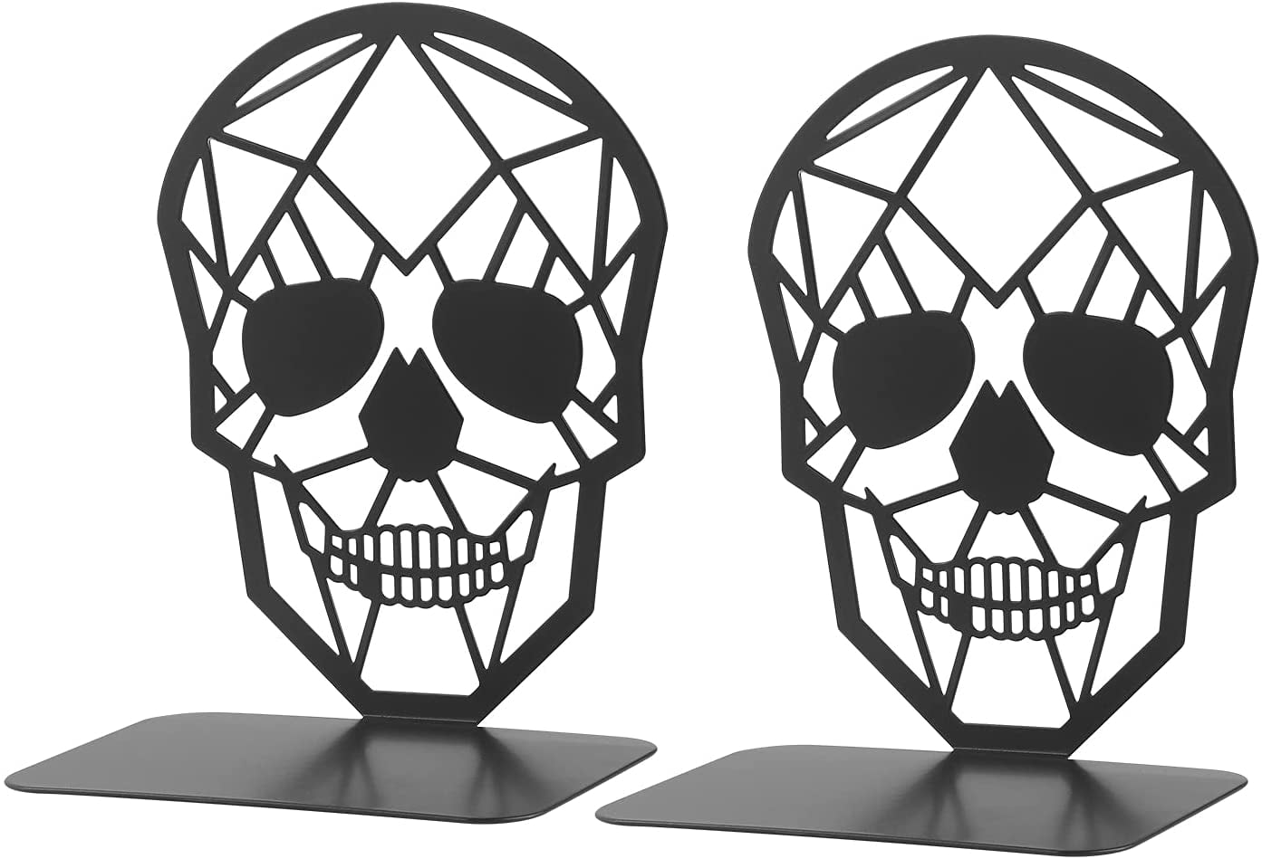 MSDADA Book Ends Metal Bookends Non-Skip Book Stoppers(1 Pair)