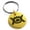 Gold, variant on Stainless Steel Aztec Universe Rune Engraved Small Medallion Circle Charm Keychain Keyring