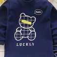 thumbnail image 4 of TOWED22 Boys Girls Pajamas Cotton Toddler Clothes Set Planet Graphic Long Sleeve Sleepwear 2 Piece Kids Pjs 3 6 9 12 18 24 Months 2 3 4 5 6 7 8 9 Years(Navy,1-2 Y), 4 of 6