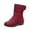 Red Snow Boots, variant on hopeusnice Women's Winter Snow Boots Warm Waterproof Ankle Boots Outdoor Suede Shoes Non-Slip Comfortable Mid Calf Boots Red 41
