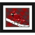 thumbnail image 1 of Longfellow Designs 32x26 Black Ornate Wood Framed with Double Matting Museum Art Print Titled - Cardinal Hello Red, 1 of 4