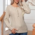 thumbnail image 2 of Plus Size Women's Knit Sweater Long Sleeve Crewneck Pullover Winter Warm Turtleneck Casual Top Textured Yarn For Daily Wear, 2 of 2