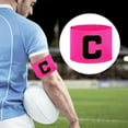 thumbnail image 4 of SDOTXA 4 Pcs Brassard de Capitaine de Soccer Nylon Élastique Ajustable Bandes de Joueur de Soccer Basketball pour Entraînement d'Équipe Adulte Rouge, 4 of 7