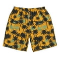 thumbnail image 3 of Uemuo Hawaii Palms Pattern Men's Swim Trunks Hawaiian Beach Bathing Suit Swimsuits Beach Quick-Dry Shorts with Pockets-3X-Large, 3 of 9