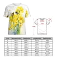 thumbnail image 2 of Bee And Flowers T-Shirt O Neck Retro Print Big Size T-Shirts Short Sleeve Tees Womens Pretty Design, 2 of 5