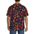 thumbnail image 3 of Lsque Autumnal Forest print Men's Cuban Collar Short Sleeve Shirt Summer Beachwear Casual Button Down Fashionable Vacation Leisure Shirt-X-Large, 3 of 7