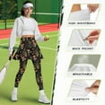 thumbnail image 6 of FUIALDOLG Mushroom Athletic Skirt with Leggings for Women Cute MushroomsTennis Golf Skorts Stretchy High Waist Yoga Pants Trousers Picckleball Clothing,Size 3XL, 6 of 7