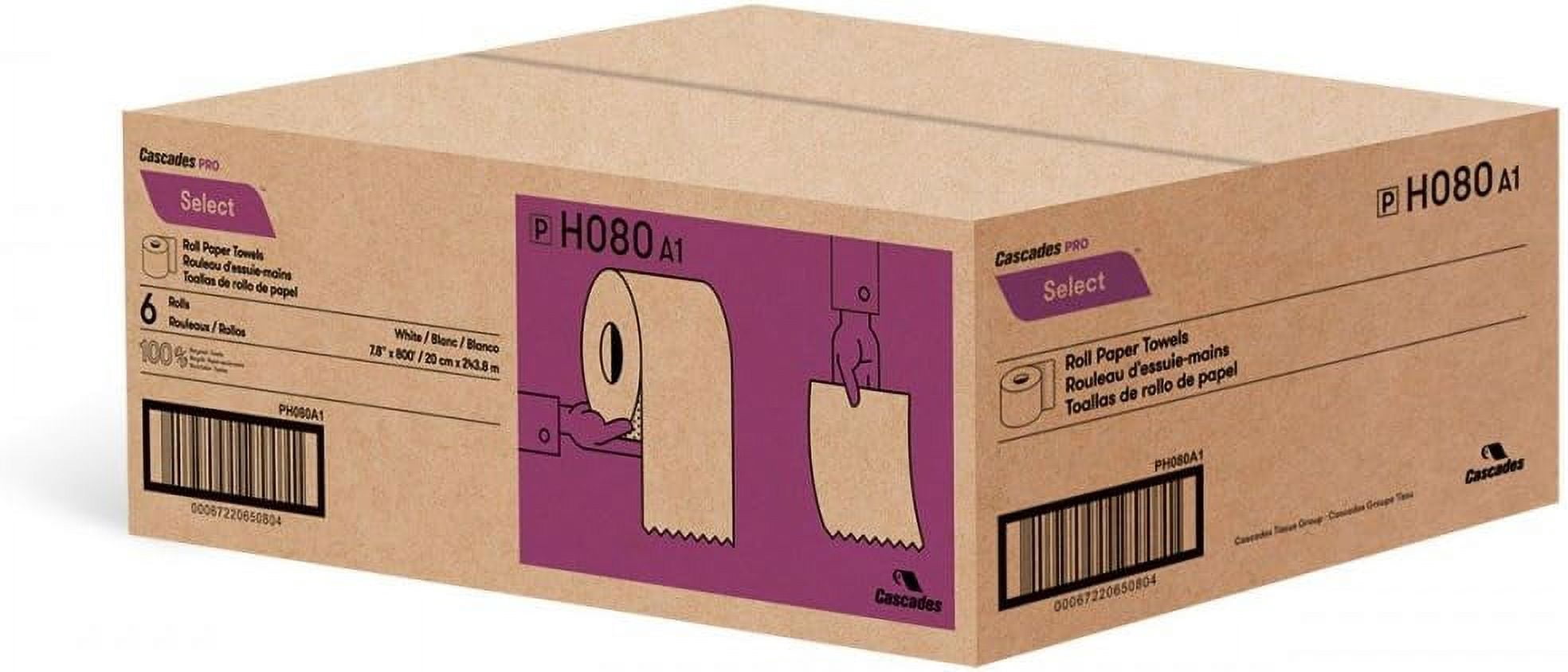 Cascades PRO Select Roll Paper Towels White 7.9" x 800 ft 6/Carton H080
