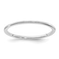 thumbnail image 1 of Diamond2Deal 14k White Gold 1.2mm Half Round Satin Women's Stackable Band Size 6, 1 of 3