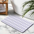 thumbnail image 2 of Machine-Washable Checkered Bath Mat - Long Bathroom Runner Rug, 20x32 inches, Non-Slip, Soft Microfiber, Water-Absorbent., 2 of 5