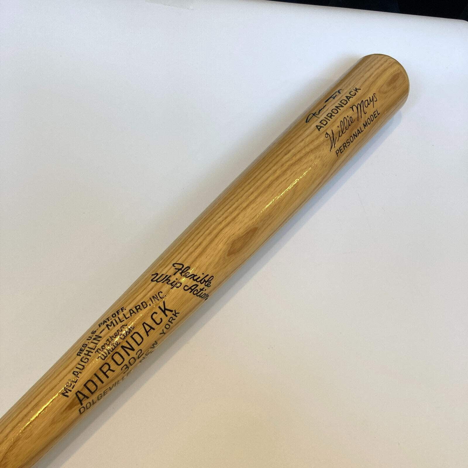 Willie Mays Signed Adirondack Game Model Baseball Bat With JSA COA