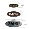 thumbnail image 5 of Signs ByLITA Oval Recyclable waste only Sign - Laser-Engraved Lettering | Durable ABS Plastic | Vibrant Colors | Powerful Foam Tape (Red) - Small, 5 of 7