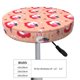 thumbnail image 4 of Balery Bunny And Strawberry Fundas de asiento para taburete de bar redondo de tela de terciopelo ajustables que protegen de arañazos y manchas para sillas de 14 a 17 pulgadas.-14 inch, 4 of 7