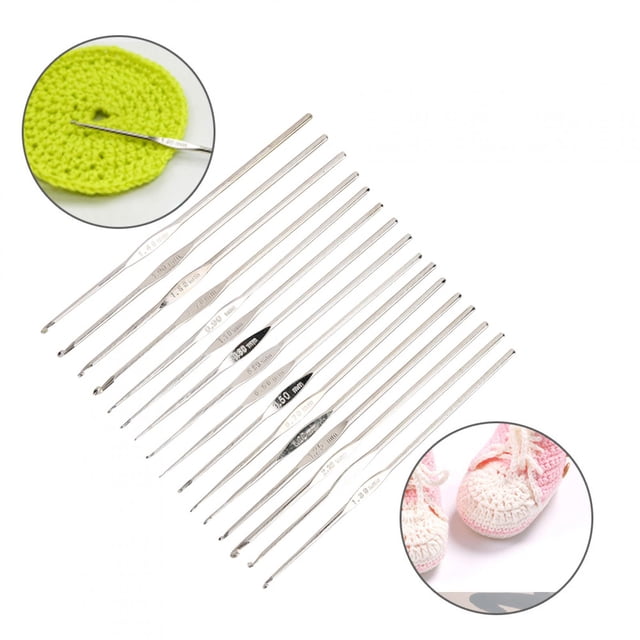 Crochet Hook, 12.2cm Silver Crochet Kit Durable For Hand Knitting