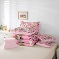 thumbnail image 6 of Castle Fairy Floral Butterfly Bedding Comforter Set 7pcs for Boys Girls,Chic Vintage Flowers Queen Bedding Sets Super Cozy,Botanical Plants Queen Sheet Sets,Super Cozy Room Decor,Reversible, 6 of 8