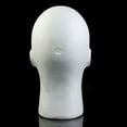 thumbnail image 6 of Male Wig Display Foam Mannequin Head Stand Model Styrofoam Model Heads for Store Salon Home White - 11inch, 6 of 8