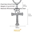 thumbnail image 7 of NEGS Eye of Horus Egyptian Coptic Ankh Cross Pendant 24'' Chain Egyptology Amulet Stainless Steel Necklace for Men Women, 7 of 7