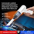 thumbnail image 4 of Aspiradora para coche inalámbrica portátil de mano | Mini potente sin cable para uso en seco y húmedo | Diseño plegable ligero y compacto | Succión potente para coche y hogar | Boquilla 2 en 1, 4 of 9